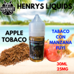 Henrys Liquids Apple Tobaco Salt - Imagen 2
